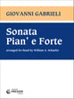 Sonata Pian E Forte Concert Band sheet music cover